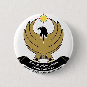 Badge Rond 5 Cm emblème du Kurdistan