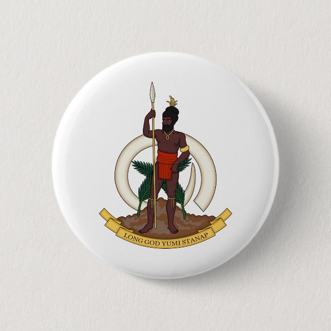 Badge Rond 5 Cm emblème du vanuatu (Devant)