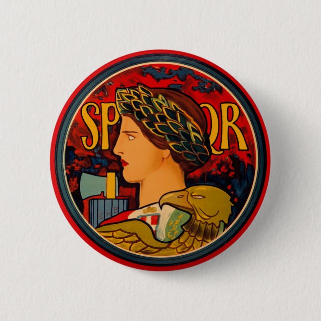 Badge Rond 5 Cm Emblème italien SPQR (Devant)