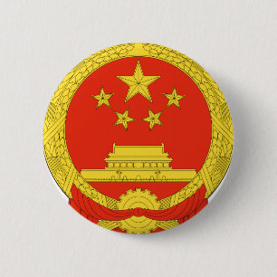 Badge Rond 5 Cm Emblème national de la Chine