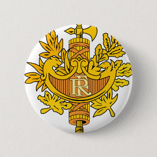 Badge Rond 5 Cm Emblème national de la France