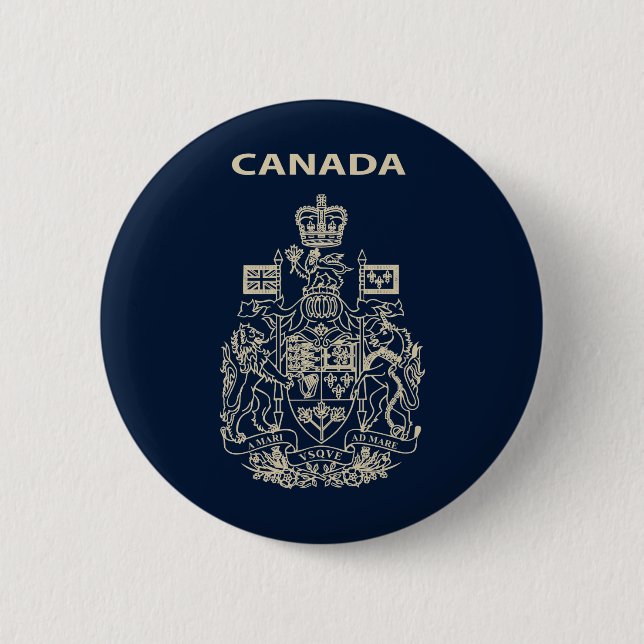 Badge Rond 5 Cm emblème national du Canada (Devant)