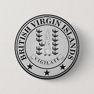Badge Rond 5 Cm Emblème rond des îles Vierges britanniques