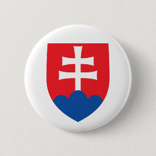 Badge Rond 5 Cm emblème symbole armoiries croix pays slovaquie