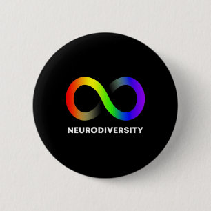Badge Rond 5 Cm Embrassez La Neurodiversité Autisme Adhd Asd Infin