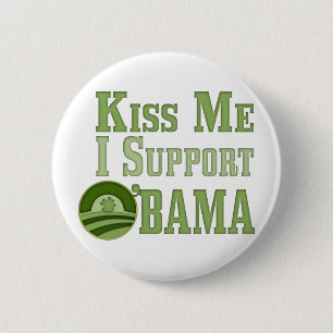 Badge Rond 5 Cm Embrassez-moi irlandais Obama