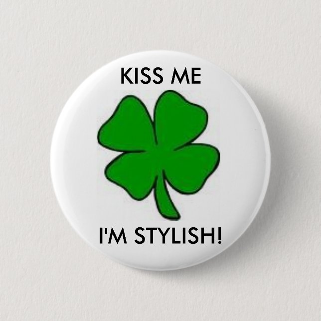 Badge Rond 5 Cm EMBRASSEZ-MOI que je suis PIN ÉLÉGANT (Devant)