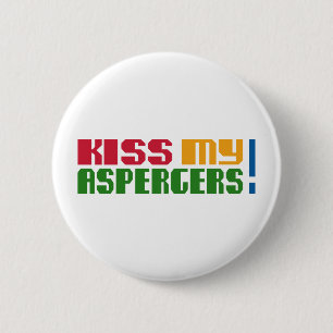 Badge Rond 5 Cm Embrassez mon Aspergers ! (Mois d'Awarness
