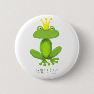 Badge Rond 5 Cm Embrassez un prince grenouille mignon cadeau de Sa