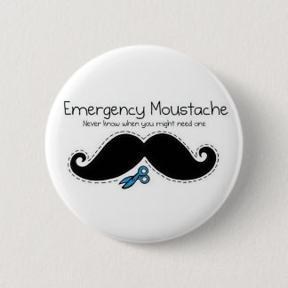 Badge Rond 5 Cm Emergency moustache