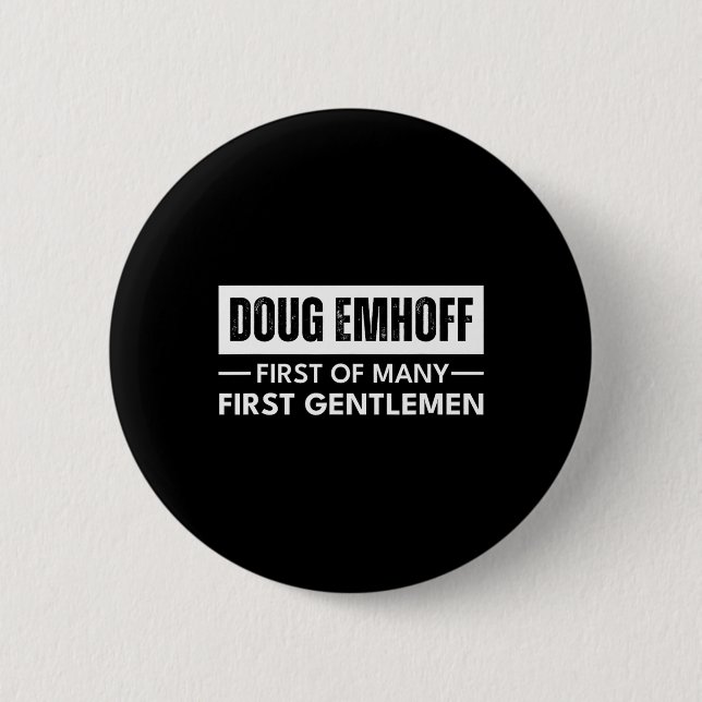 Badge Rond 5 Cm Emhoff comme premier mari Kamala Harris 1 (Devant)
