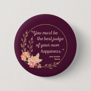 Badge Rond 5 Cm Emma De Jane Austen Citation I - Style Cute