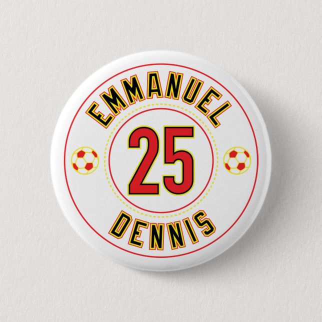 Badge Rond 5 Cm Emmanuel Dennis 25 (Devant)