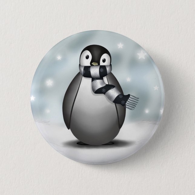 Badge Rond 5 Cm Emmy le pingouin d'empereur - bouton (Devant)