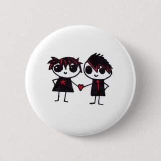 Badge Rond 5 Cm Emo dans l'amour