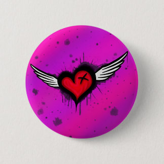 Badge Rond 5 Cm emo heart button