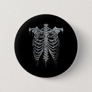 Badge Rond 5 Cm Emo Y2k Grunge Cage de côtes esthétiques Halloween