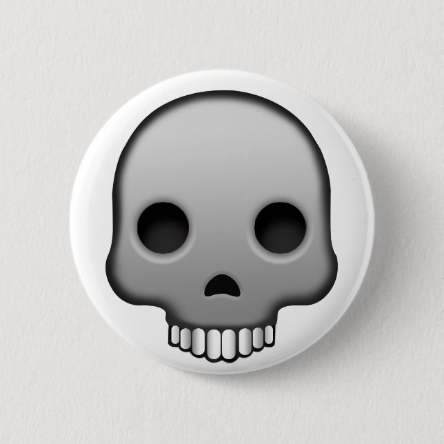 Badge Rond 5 Cm Emoji du crâne (Devant)