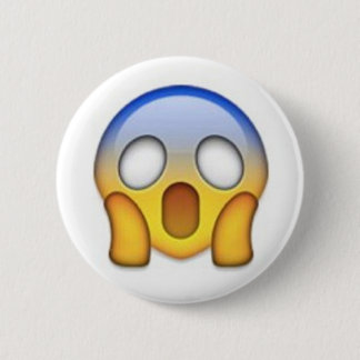 Badge Rond 5 Cm Emoji effrayé