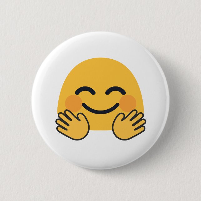 Badge Rond 5 Cm Emoji en prise (Devant)