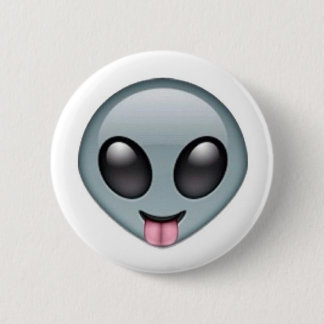 Badge Rond 5 Cm Emoji étranger idiot