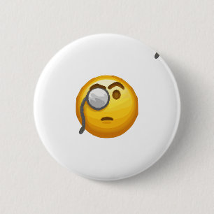 Badge Rond 5 Cm emoji monocle