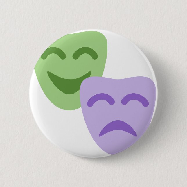 Badge Rond 5 Cm Emoji Twitter - Drama Theater (Devant)