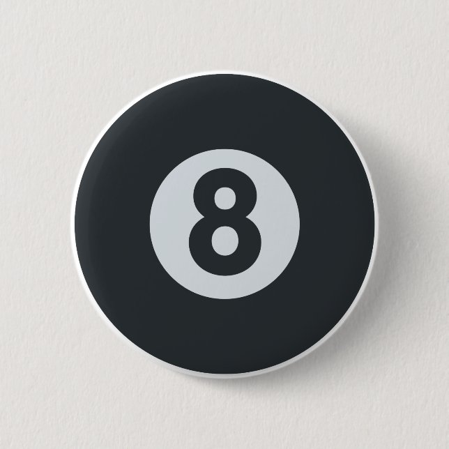 Badge Rond 5 Cm Emoji Twitter - Eight ball Pool (Devant)