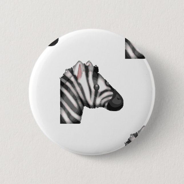 Badge Rond 5 Cm emoji zebra (Devant)
