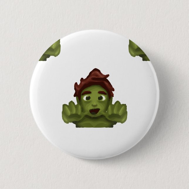 Badge Rond 5 Cm emoji zombie (Devant)