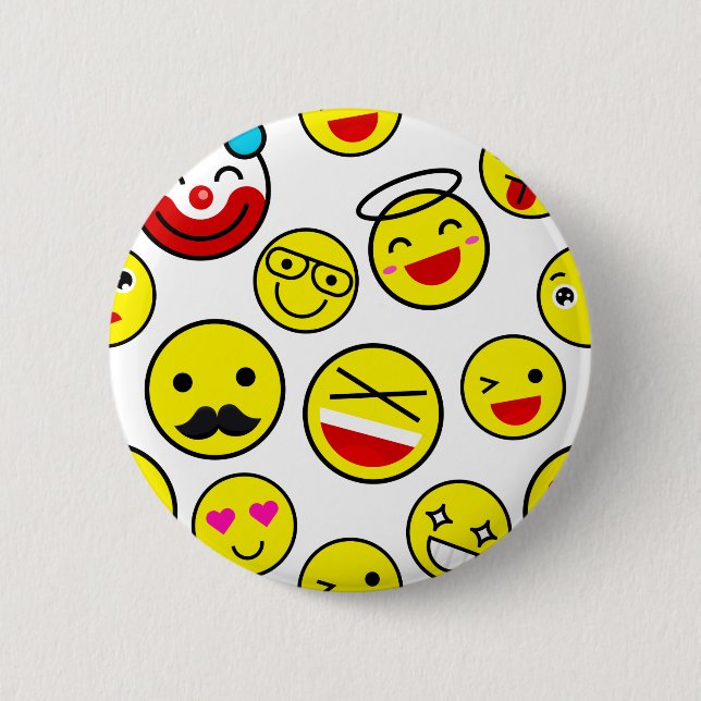 Badge Rond 5 Cm emojis de clown drôles (Devant)