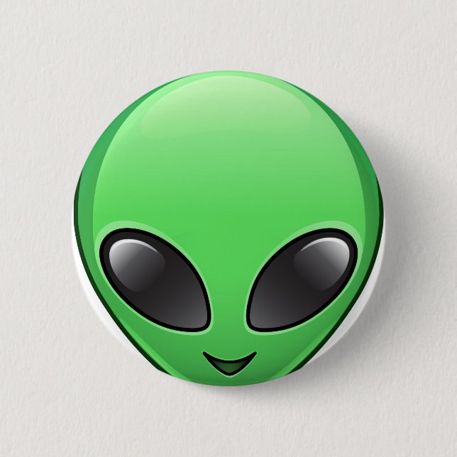Badge Rond 5 Cm émoticône alien (Devant)
