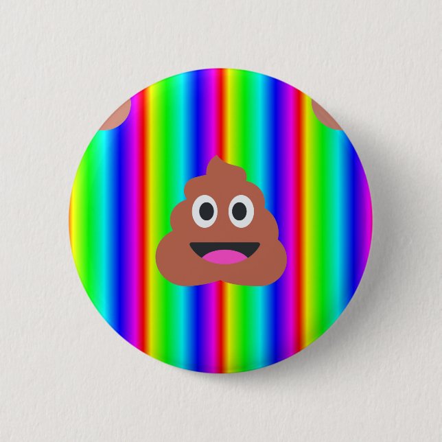 Badge Rond 5 Cm émoticône arc-en-ciel (Devant)
