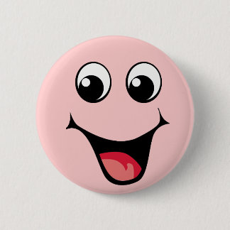 Badge Rond 5 Cm Émoticône heureuse