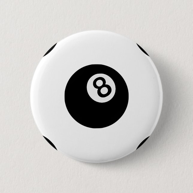 Badge Rond 5 Cm émoticône huit balles (Devant)
