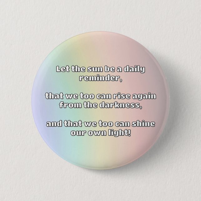 Badge Rond 5 Cm Empath Shine Positive Encouragement Citation (Devant)