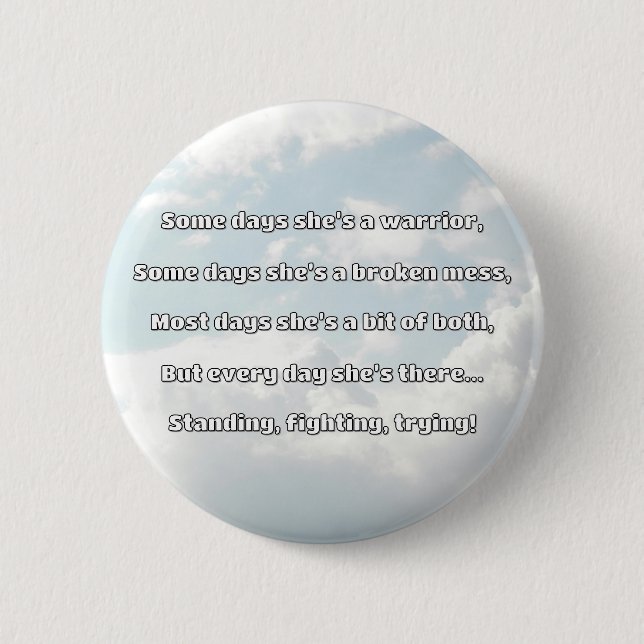 Badge Rond 5 Cm Empath Strength Positive Citation Encouragement (Devant)