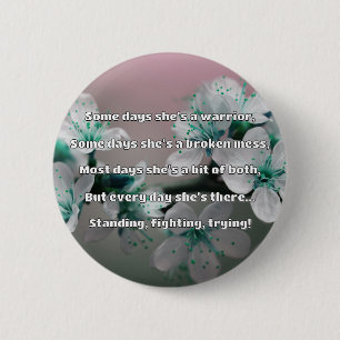 Badge Rond 5 Cm Empath Strength Positive Citation Encouragement