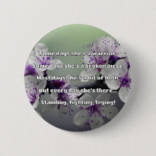 Badge Rond 5 Cm Empath Strength Positive Citation Encouragement