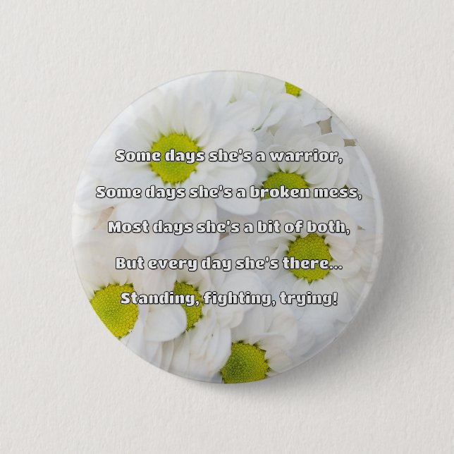 Badge Rond 5 Cm Empath Strength Positive Citation Encouragement (Devant)
