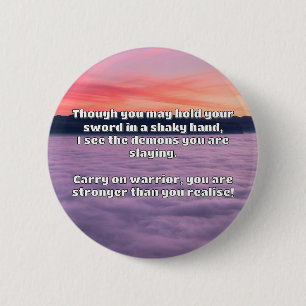 Badge Rond 5 Cm Empath Warrior Citation positive Encouragement