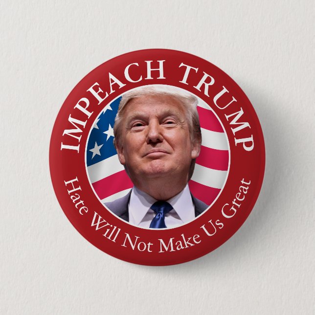 Badge Rond 5 Cm Empêcher Donald Trump - La Haine Ne Nous Rendra Pa (Devant)