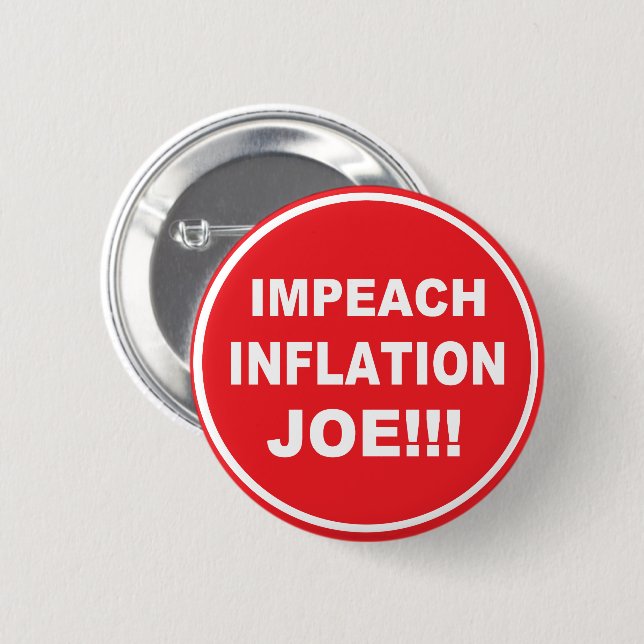Badge Rond 5 Cm Empêcher Joe d'enrayer l'inflation (Devant & derrière)