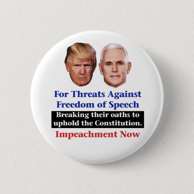 Badge Rond 5 Cm Empêcher Trump et Pence (Devant)