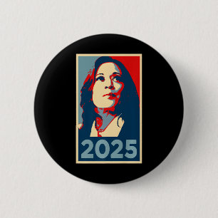 Badge Rond 5 Cm Empower 2025 Inauguration Kamala Harris Obama Post