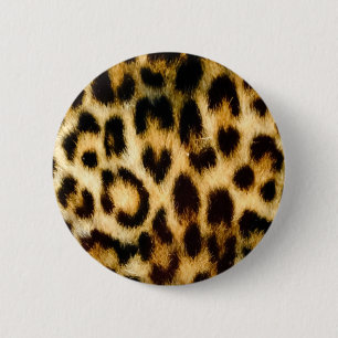 Badge Rond 5 Cm Empreinte de léopard