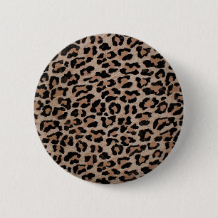 Badge Rond 5 Cm empreinte de léopard cheetah
