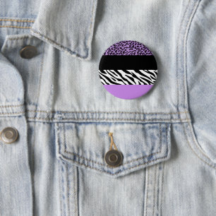 Badge Rond 5 Cm Empreinte de léopard, Zebra Print, Poster de anima