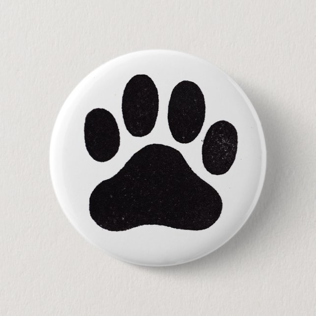 Badge Rond 5 Cm Empreinte de patte (Devant)