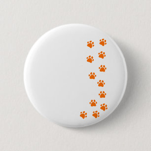 Badge Rond 5 Cm empreinte de patte - ajoutez votre propre nom ou r